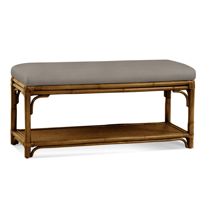 Banc de rangement en osier Summer Retreat, La Havane, Performance de Crypton en pierre; 0884-83