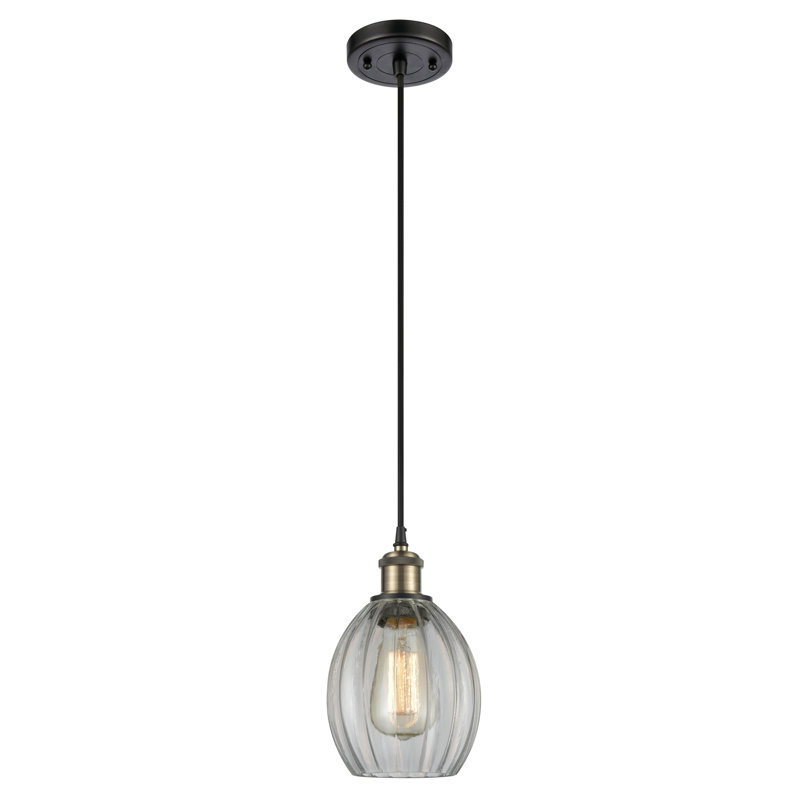 Bolduc 1 - Light Single Pendant, Black Antique Brass
