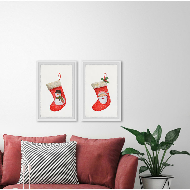 Bonhomme de neige et père Noël, H 36 po x l 24 po x P 1,5 po
