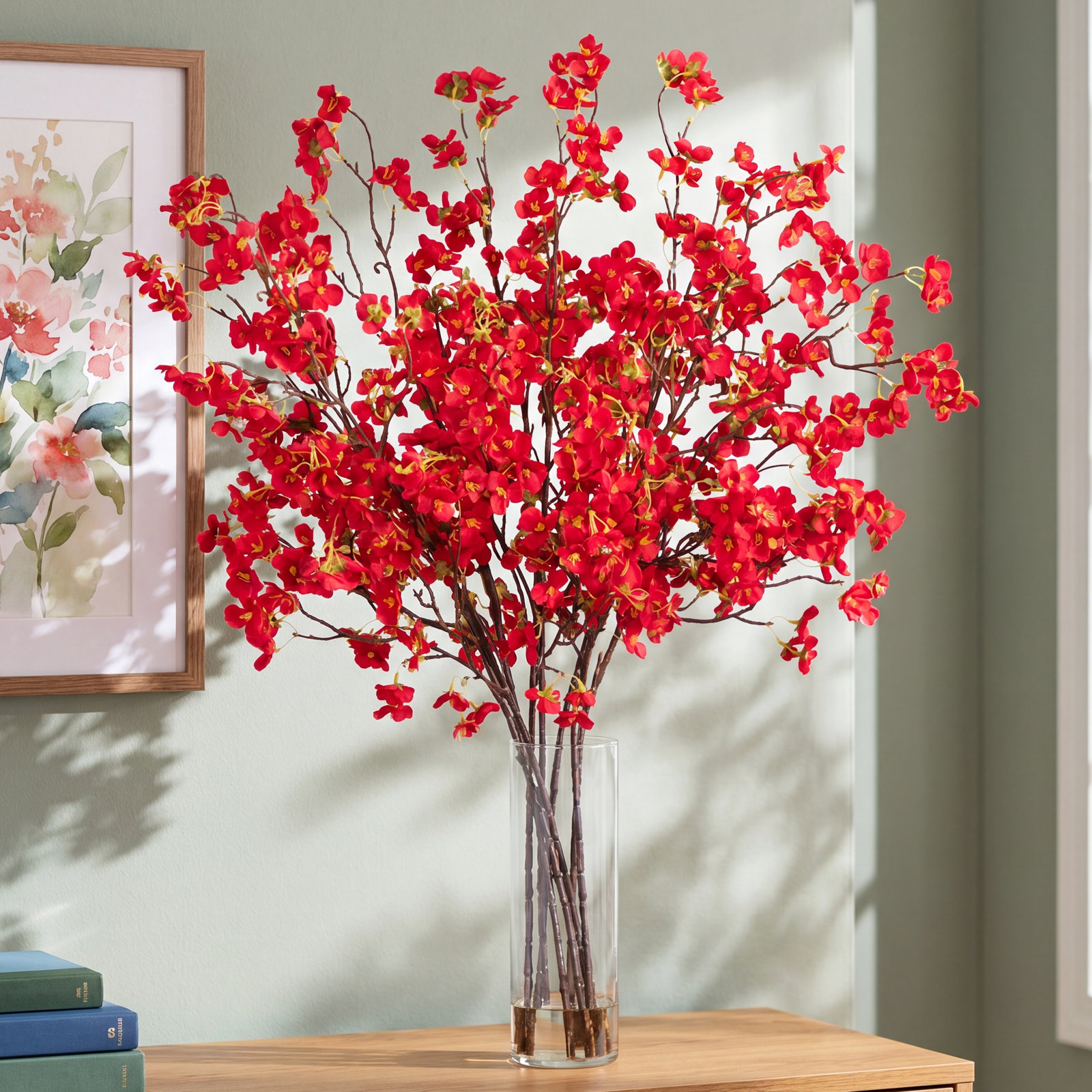Cherry Blossom Floral Arrangement, Red