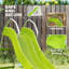 AIYAPLAY Wavy Slide for Kids Freestanding Garden Ages 3-8 Years Green