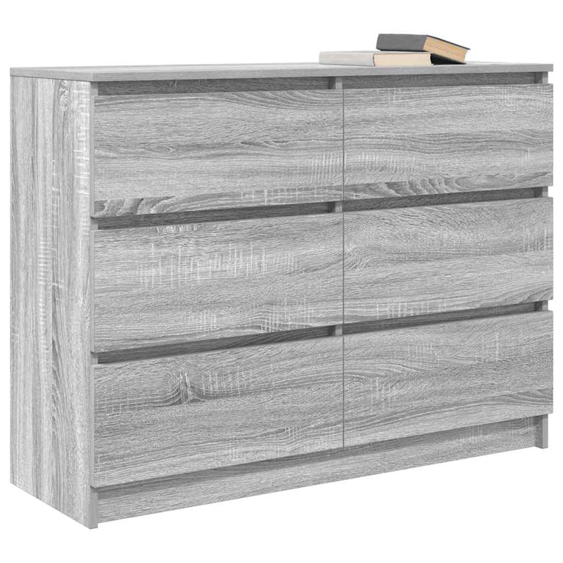 Sideboard 100X35x76 Cm Engineered Wood, Grey Sonoma