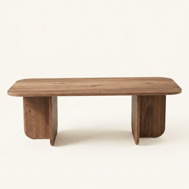 Elara Rectangular Sculptural Coffee Table, Atlantic Pine