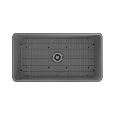 32.59'' L Single Bowl Fireclay Kitchen Sink