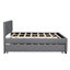 Lit plateforme avec lit gigogne Upholstein