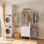80" Tall Modular Armoire Organizer with 3 Drawers