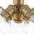 3 - Light Clear Shade Modern Sputnik Globe Semi Flush Mount