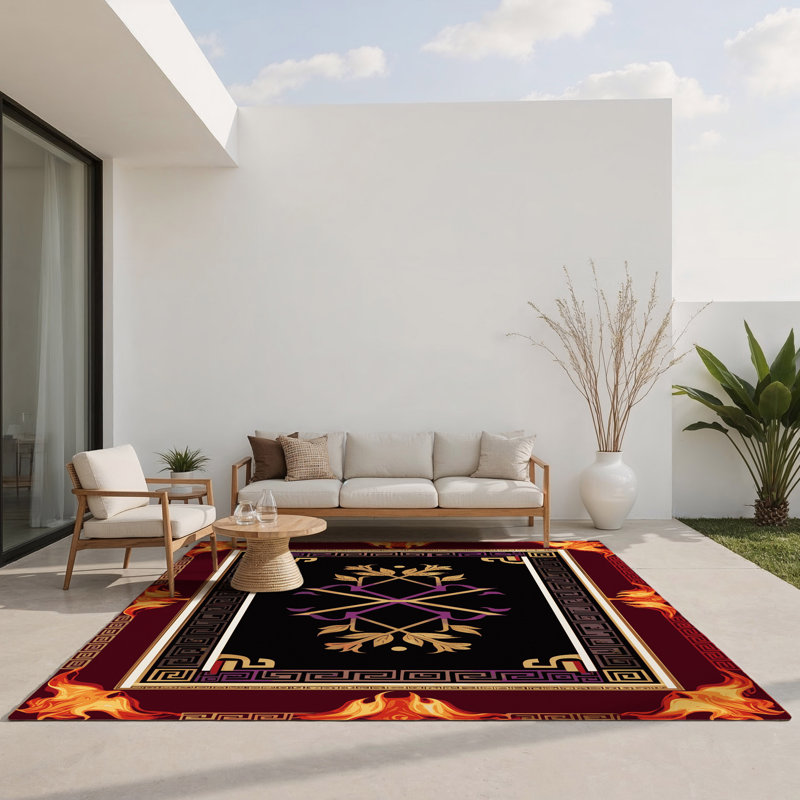Tapis intérieur et extérieur en dentelle Heirloom, Rectangle 1 pi 6 po x 2 pi 6 po