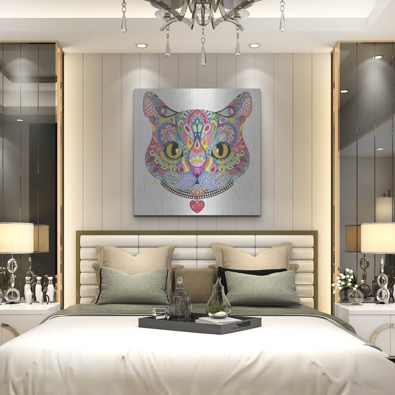 " Kaleidoscope Kitty " by Hello Angel, 36" H x 36" W