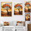 Cubiste, paysage africain 1 - arbre, art mural africain-1071637292-1071637295