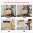 Rattan Nightstand End Table with Open Shelf Boho Bedside Table-1956114072