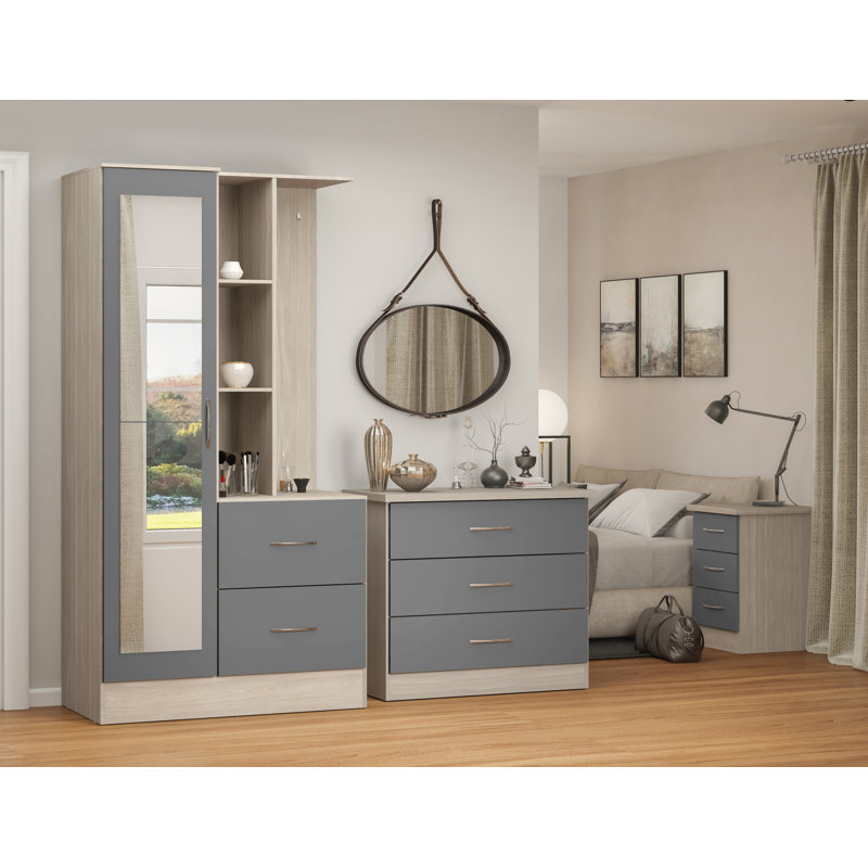 Cascio Wardrobe, Grey Gloss