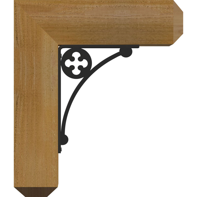 Support de fixation simple 8 po Crawley, H 16 po x P 13 1/2 po, Cèdre rouge de l'Ouest l 3 1/2 po x T 4 po (lisse