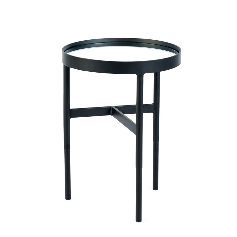 Loughman Mirror Glass Lamp Table
