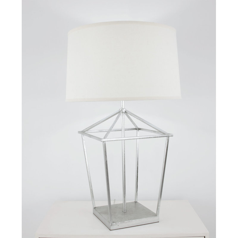 Dana Table Lamp, Antiqued Silver Leaf