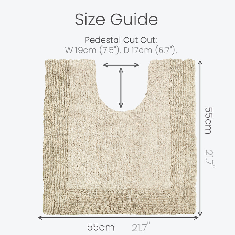 Fredrico Reversible Pedestal Mat, Stone