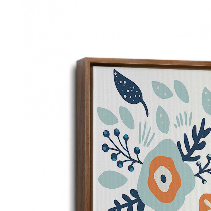 Impression florale sur toile, "Hanoukka menorah" par Garima Dhawan, Brun, Cadre flottant, H 16 po x l 12 po