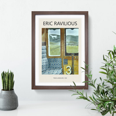 Train Landscape by Eric Ravilious - Picture Frame Painting