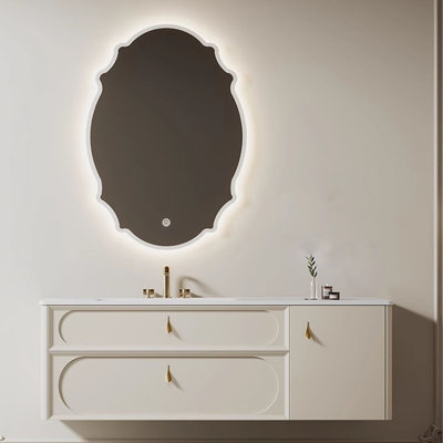 Armoire de salle de bain de style rétro français simple