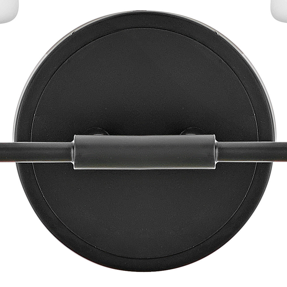 Fitz 4 Light Frosted Dimmable Vanity Light, Black