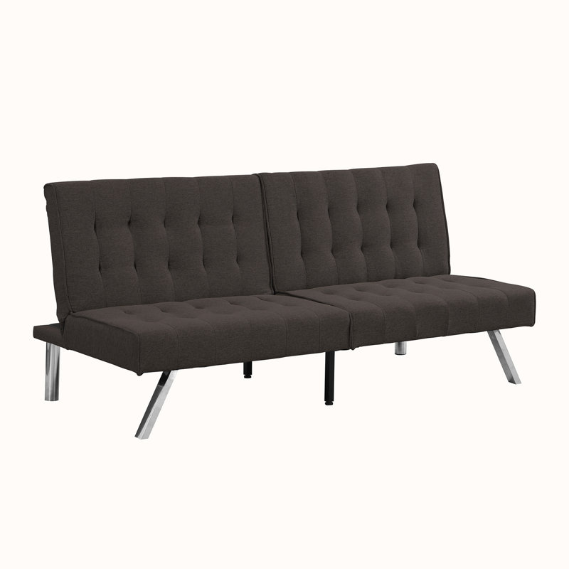 Gonnelli Armless Sofa, Modern Sofa, Accent Sofa, Espresso Fabric Incorrect