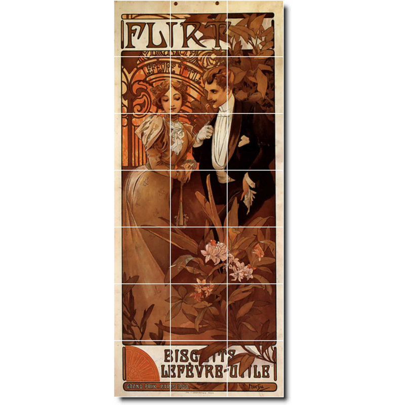 Carreau de céramique décorative 36 po x 84 po 12 po x 12 po, Affiche d'art 06575