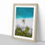 Palm Tree Beach in the Maldives - Picture Frame Painting Print-55578008-55578009