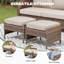 Ensemble de conversation pour patio 6 pièces en osier avec coussins confortables-502256205