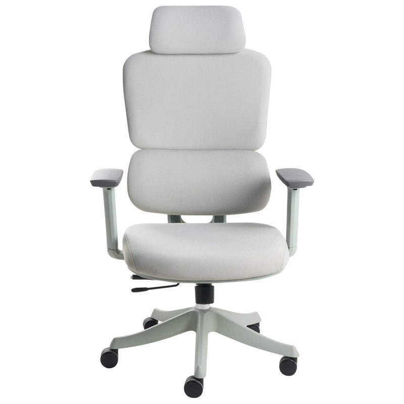 Office Chair with Headrest, Grey