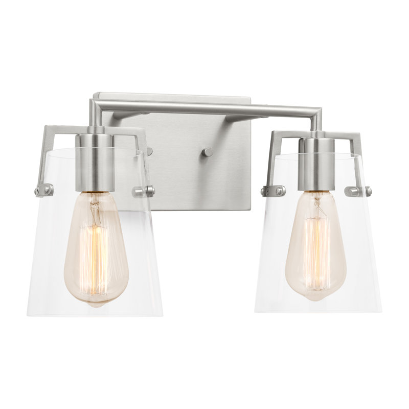 Crofton Vanity Light, Brushed Steel, 2