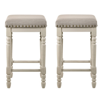 Backless Sqaure Counter Stool Set Of 2