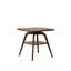 Table de salle à manger moderne en bois avec tablette de rangement, finition noyer-1887556776
