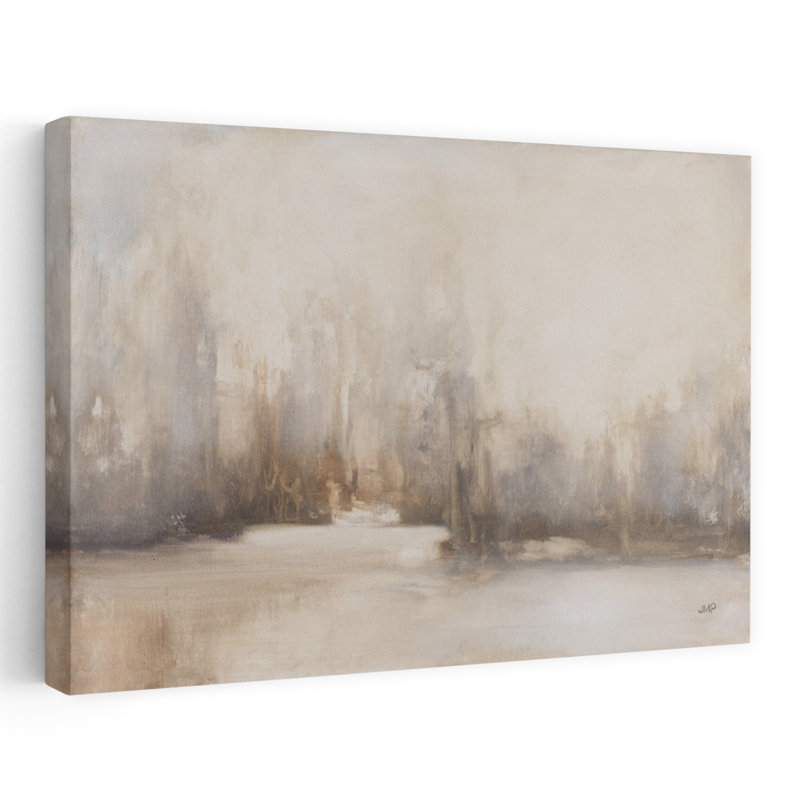 Art contemporain contemporain, paysage de forêt abstrait, H 32 po x l 48 po