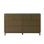 Commode à 8 tiroirs en bois cannelé de 63 po de largeur, commode Mid-Century moderne avec façades de tiroirs en roseau-1296033746