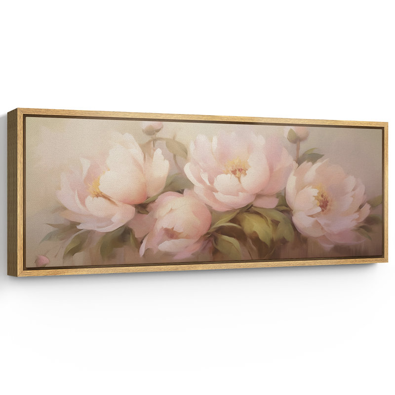 Pivoine rose, H 20 po x l 60 po, Naturel