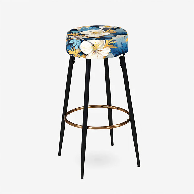 Ensemble de 2 tabourets de bar Floral Tropical Tranquility Vibes