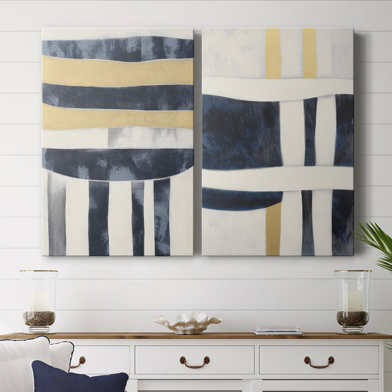 Série ABSTRACT DCCDXCIV - Toile tendue avec châssis de qualité supérieure - Prêt à être accroché, H 12 po x l 16 po