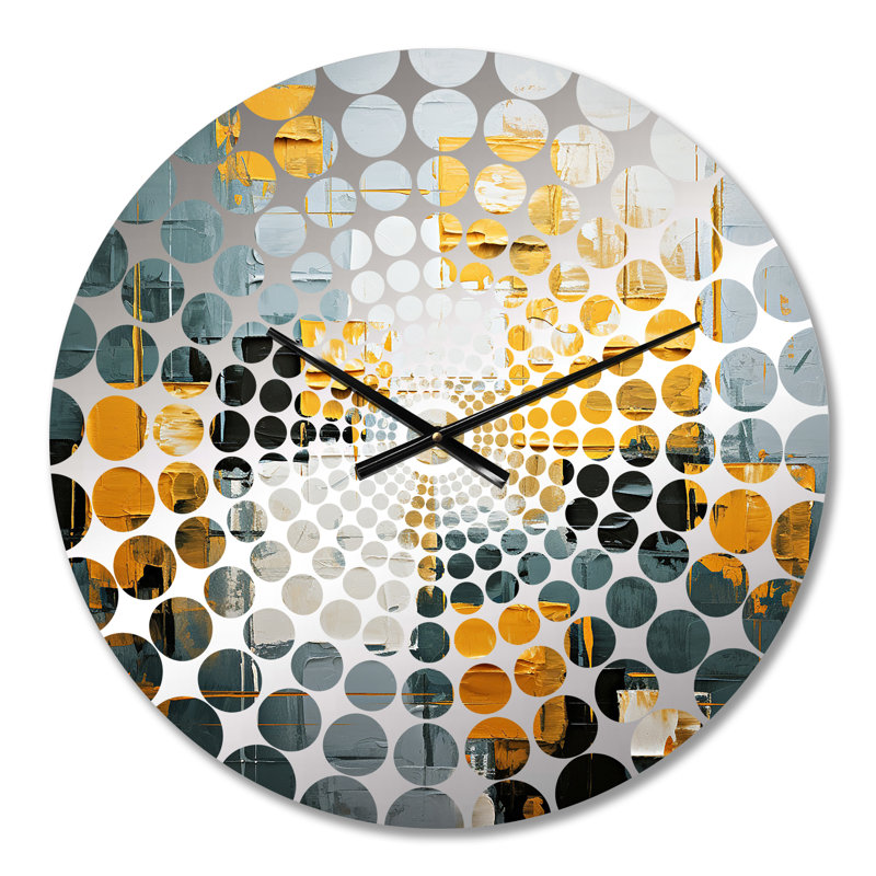 Annegie - Horloge murale peinture abstraite, Médium