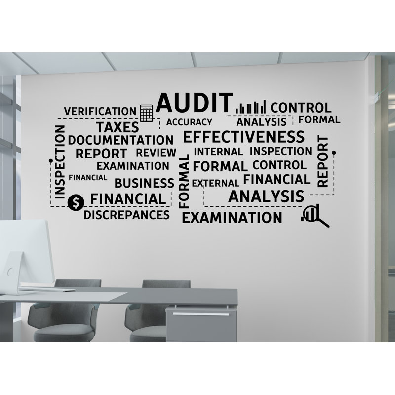 Audit, décoration murale, décalcomanie de bureau, bureau, travail d'équipe, travail d'équipe, Vert foncé, H 42 po x l 90 po