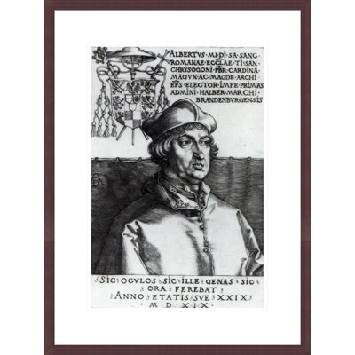 «Albrecht of Brandenburg» par Albrecht Dürer, impression giclée sur cadre