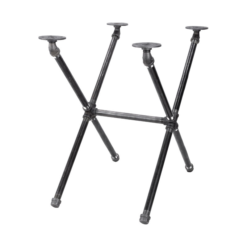 Ensemble de table de bout robuste en acier noir