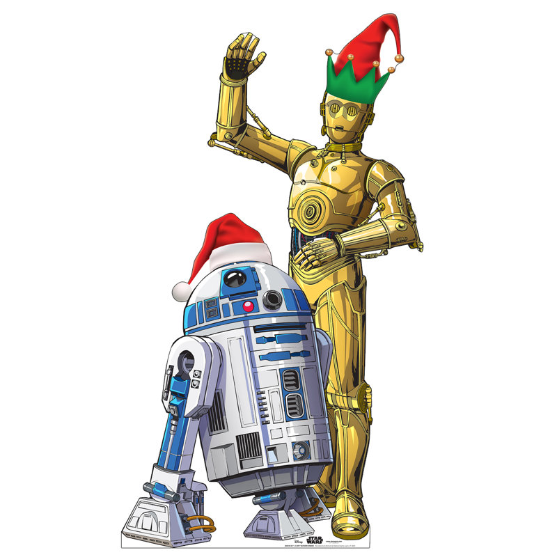 Holiday R2-D2 and C-3PO Outdoor Cardboard Standee