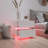 White Color High Glossy 2 Drawers Bedside Table With RGB Led Light Nightstand With Bluetooth Control