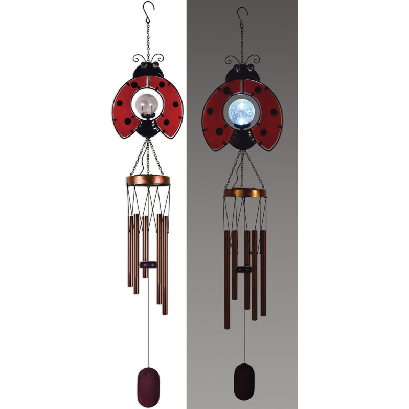 Carillon solaire coccinelle 38 po