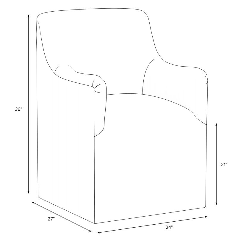 Upholstered Armchair, Performance Textured Weave River