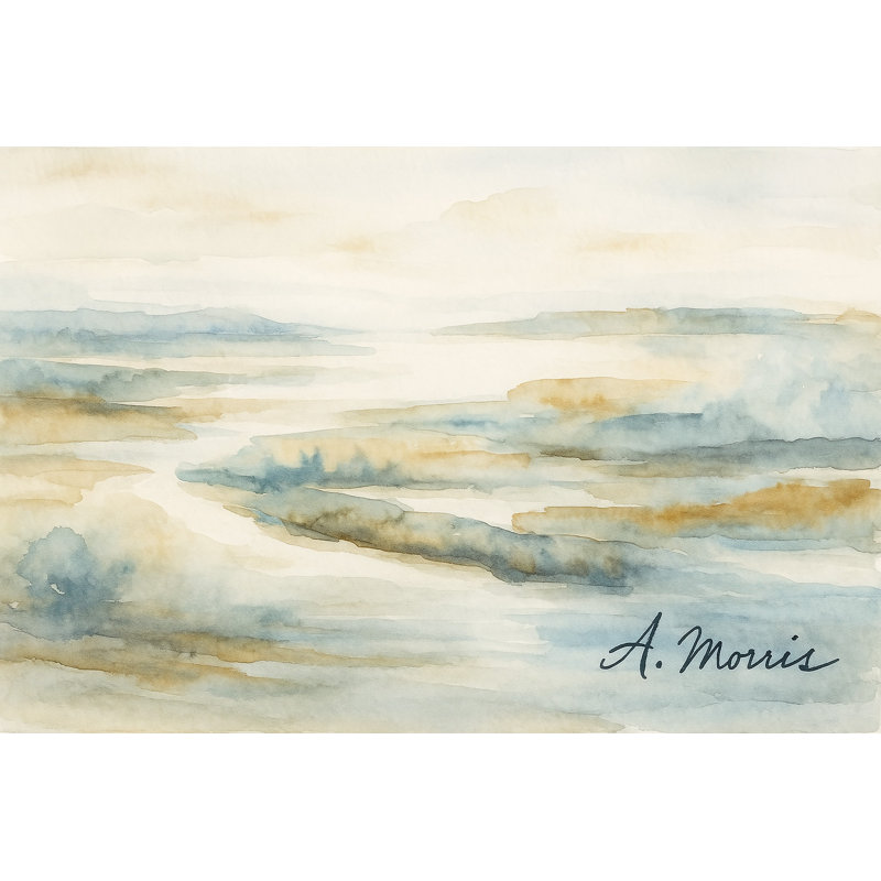 «Golden Shores» par A. Morris - Art mural sur toile tendue, H 30 po x l 40 po
