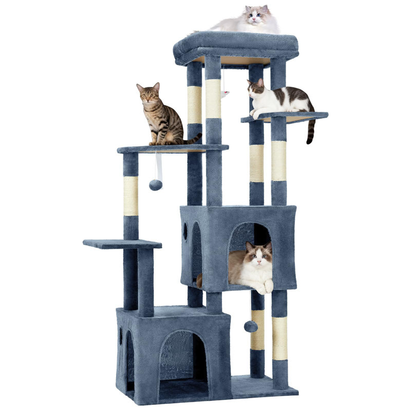 156cm H Cat Tree, Blue