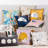 Classic Peter Rabbit™ Floral Natural Rectangular Throw Cushion