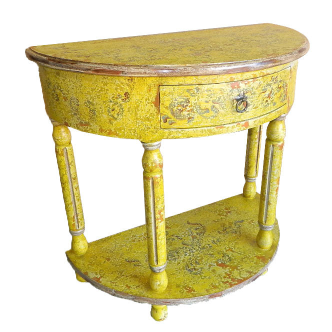 Ricardo 40'' Solid Wood Console Table, Yellow