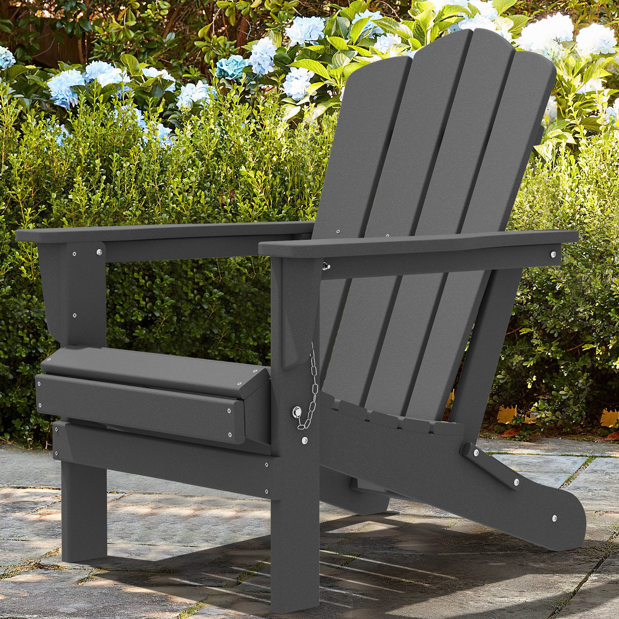 Rosecliff Heights High Density Polyethylene Folding Adirondack Chair ...